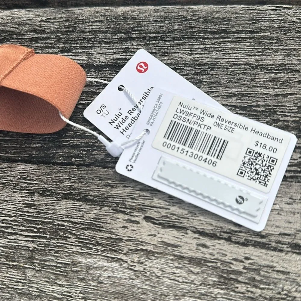 BUNDLE OF 2 LULULEMON NULU WIDE REVERSIBLE HEADBAND NWT PINK PURPLE - Picture 3 of 4